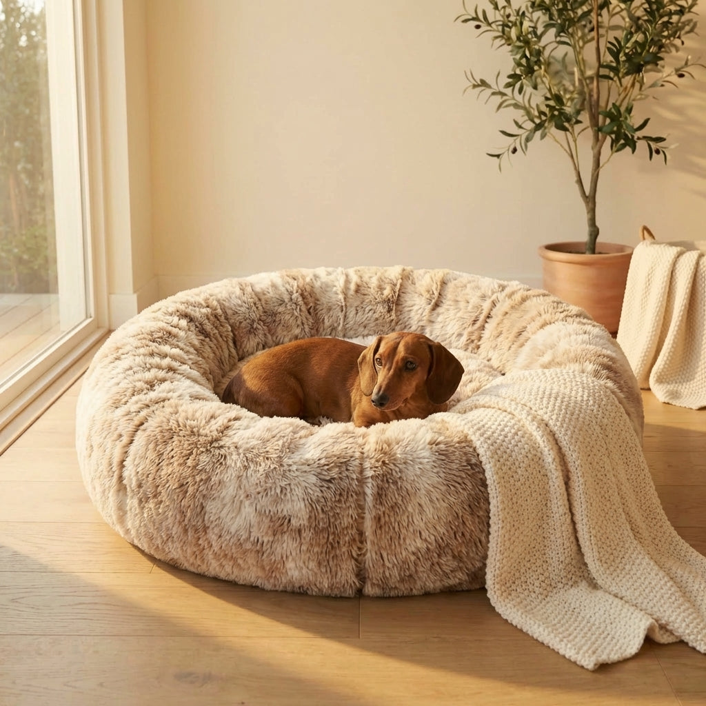 Plush Round Pet Bed VIP