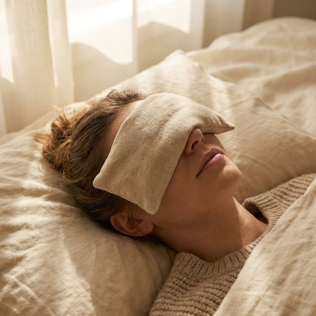 Weighted Eye Pillow - in use