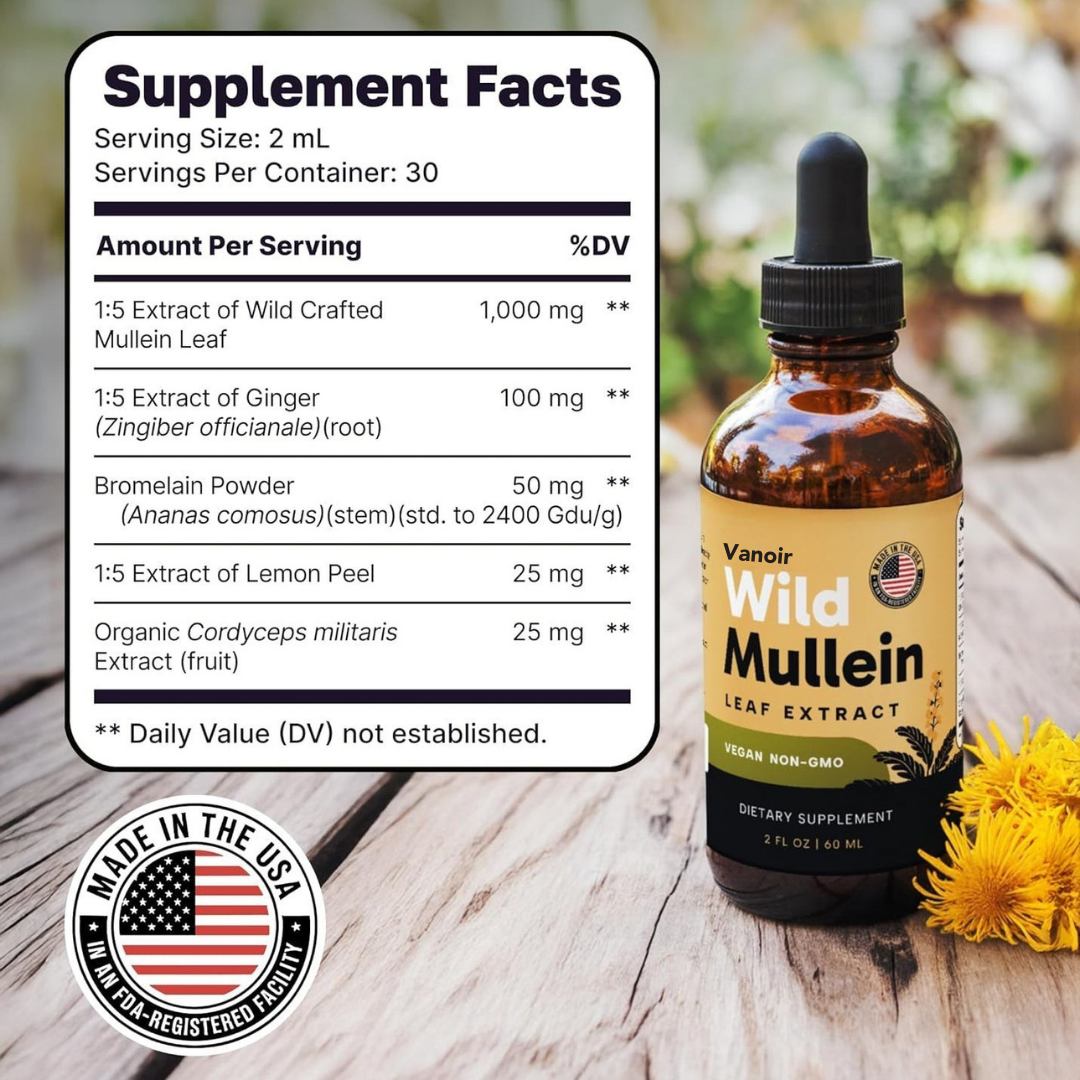 New Maximum Potency Mullein Drops For Cough Control & Lung Rejuvenation