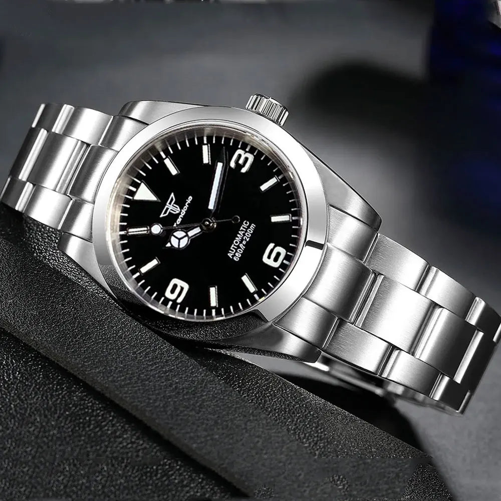 Elegant Automatic Watch with Stainless Steel Band VIP