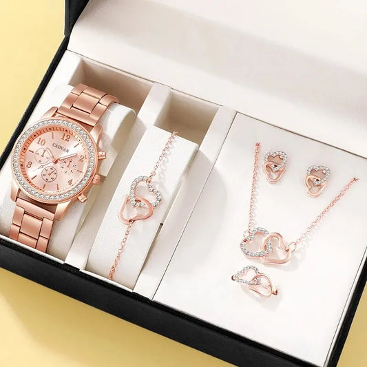 Elegant Rose Gold Jewelry Set for Women VIP