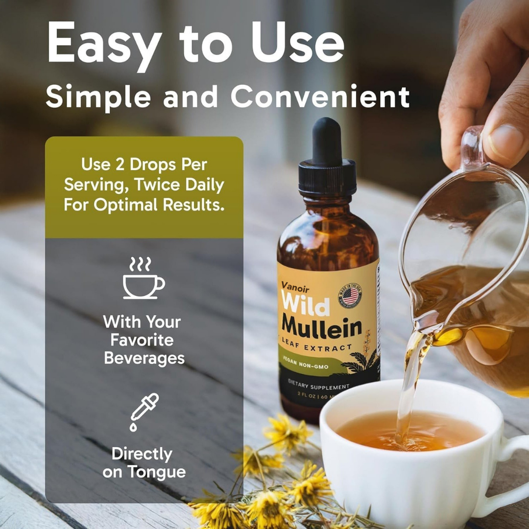 New Maximum Potency Mullein Drops For Cough Control & Lung Rejuvenation