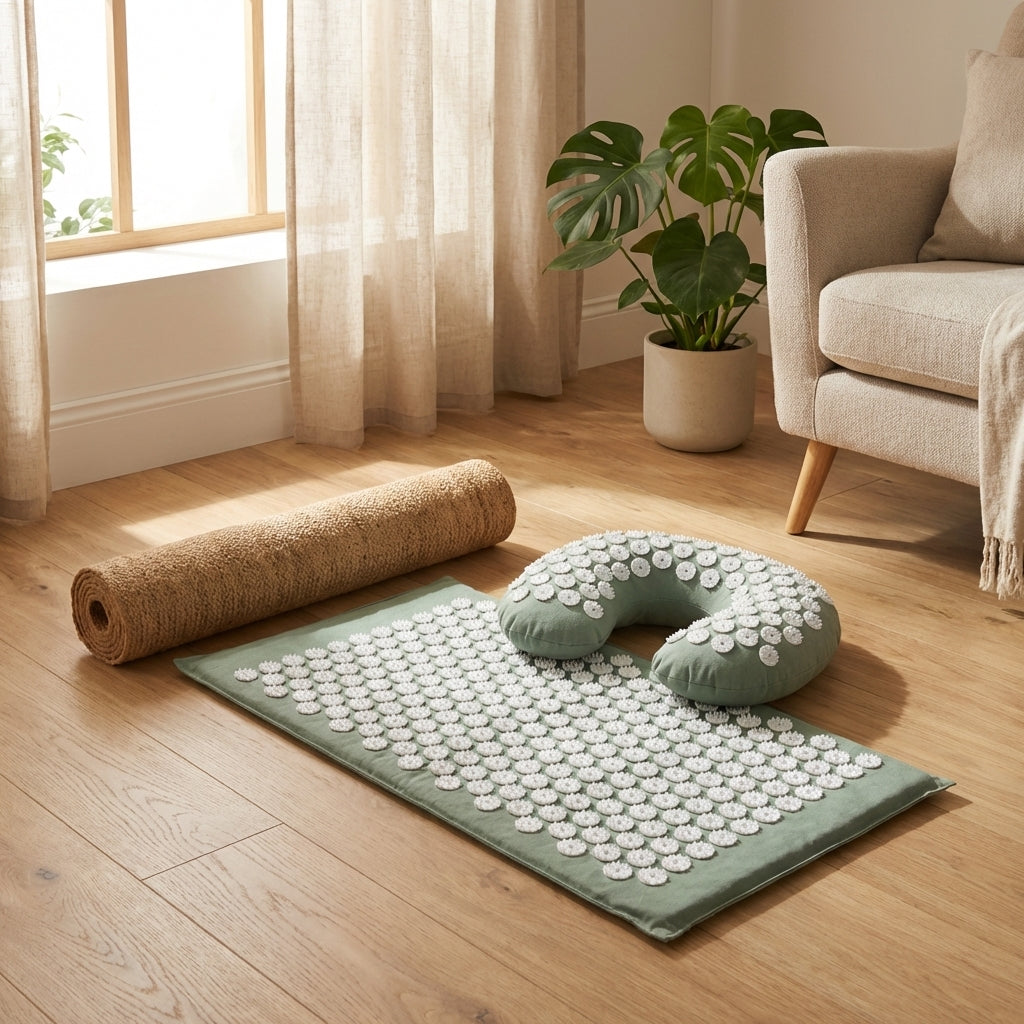 Acupressure Mat and Pillow Set lifestyle
