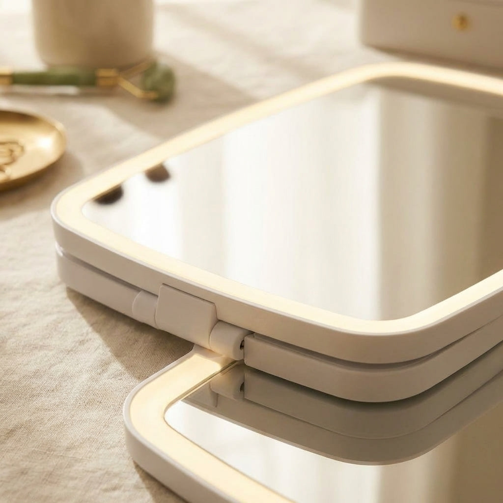 compact-led-makeup-mirror-with-stand-perfect-for-travel detail