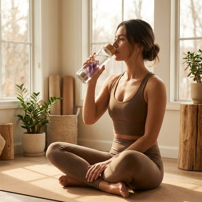 Crystal Water Bottle - in use