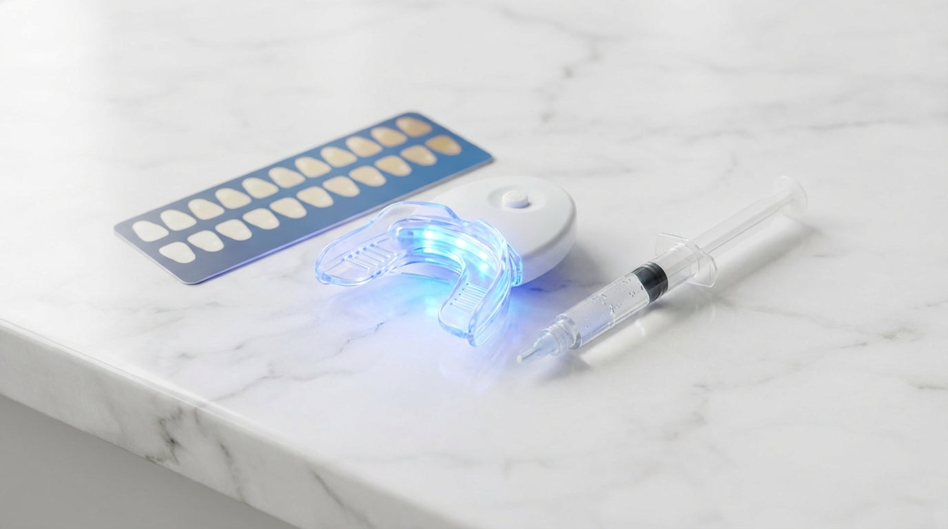 LED teeth whitening kit components