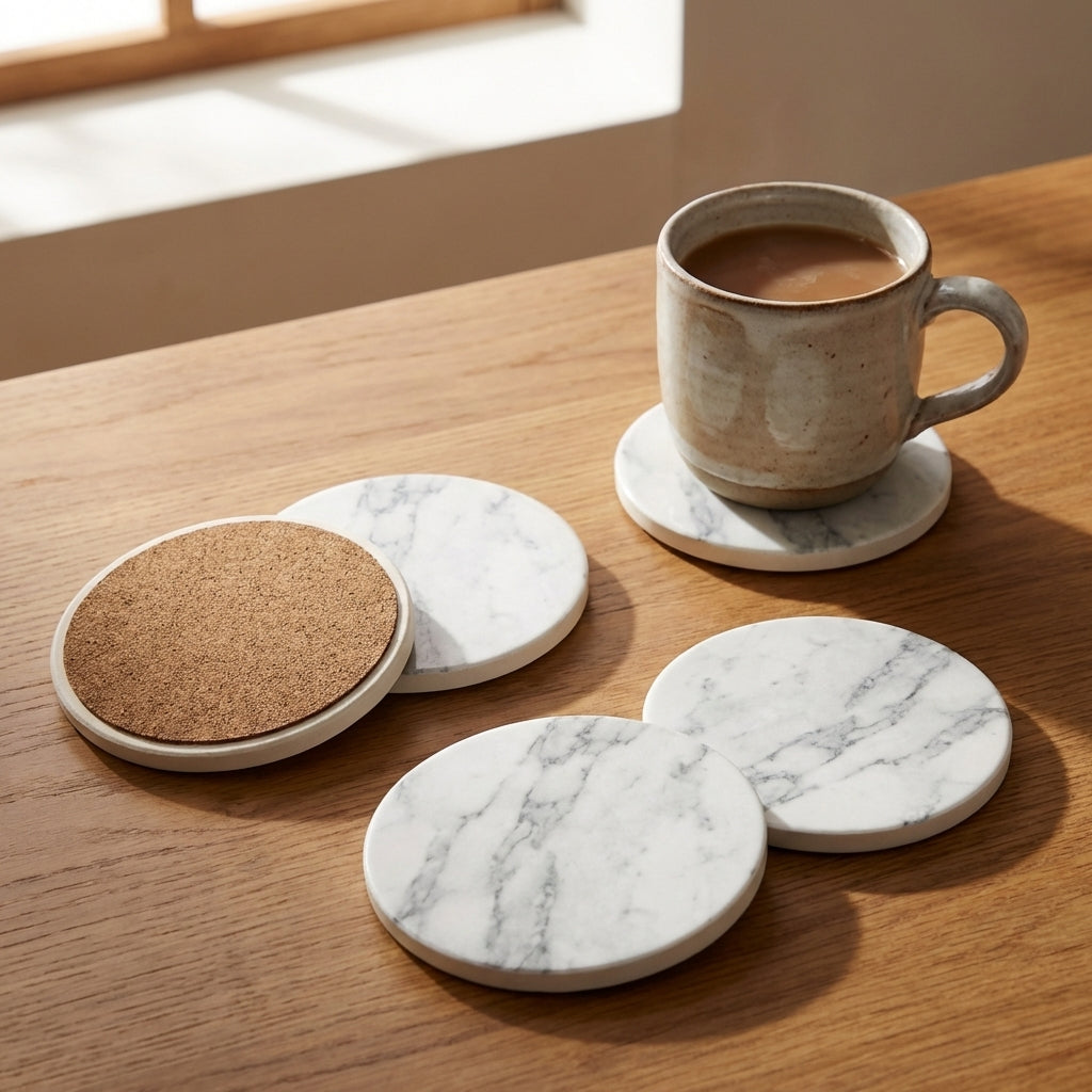 Marble Coaster Set