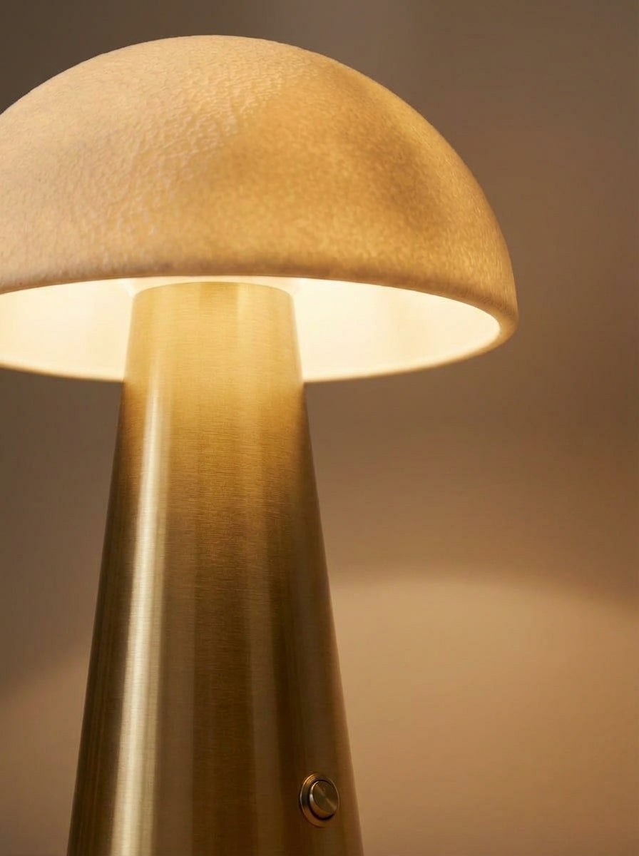 mushroom-table-lamp detail