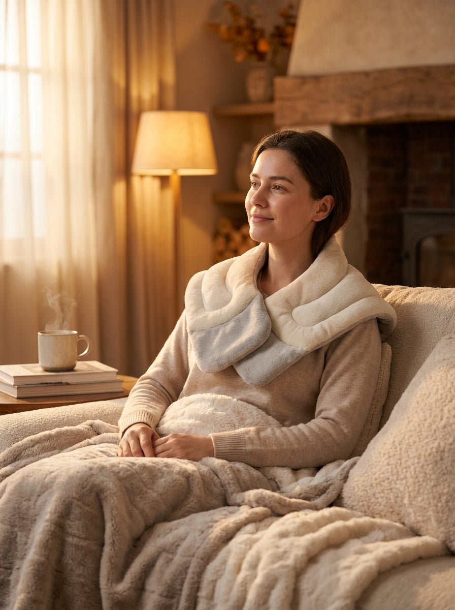 neck-shoulder-heated-pad lifestyle