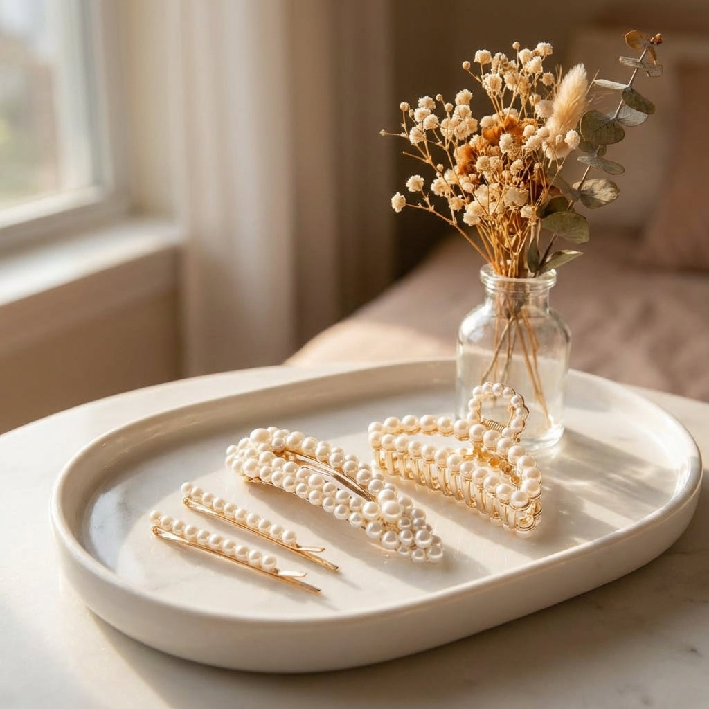 Pearl Hair Clip Set lifestyle