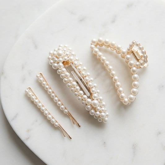Pearl Hair Clip Set