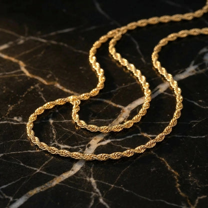 3mm Rope Chain - Gold