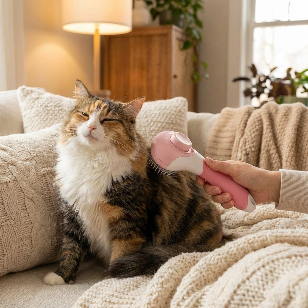Self-Cleaning Cat Brush lifestyle