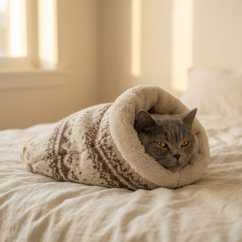 Self-Warming Cat Sleeping Bag - Vanoir lifestyle