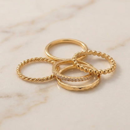 Stackable Thin Gold Rings VIP