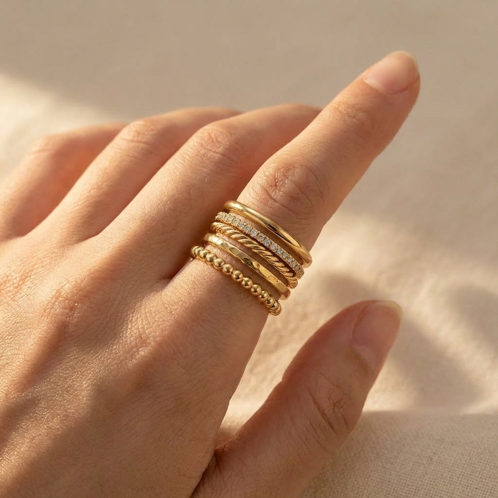 Stackable Thin Gold Rings