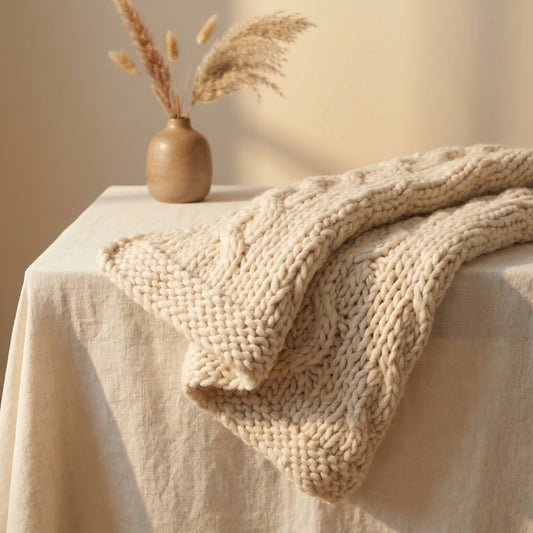 Chunky Knit Throw Blanket