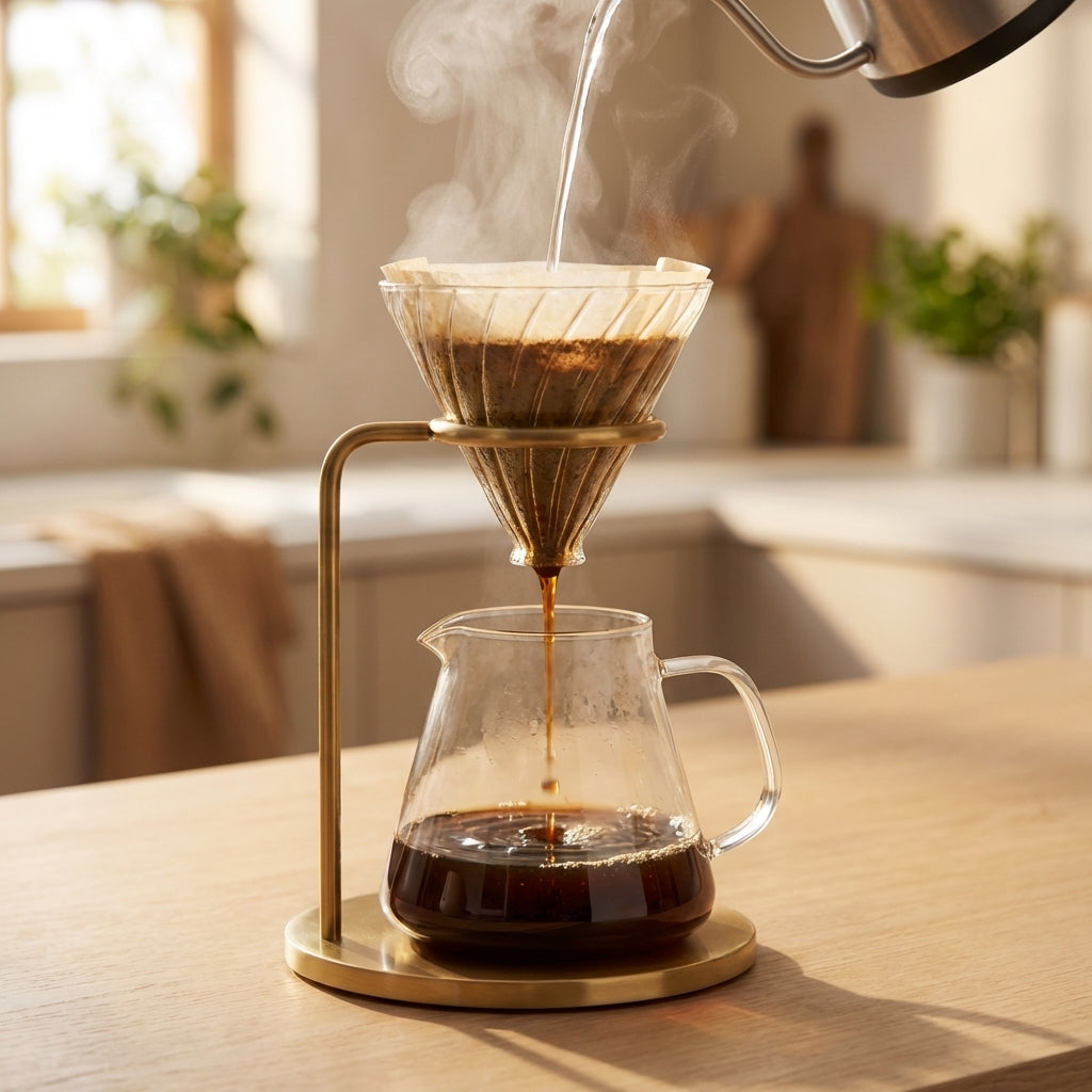 Pour-Over Coffee Dripper brewing