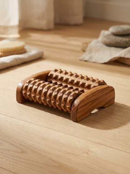 Vanoir Foot Massage Roller - Premium wood reflexology roller for foot pain relief VIP