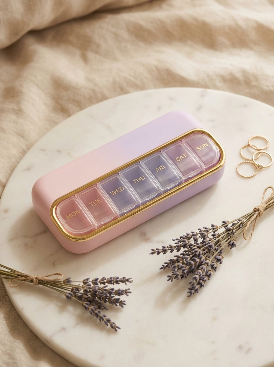 Vanoir Cute Pill Organizer - Aesthetic pastel weekly pill organizer VIP