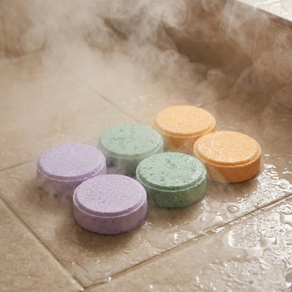 Aromatherapy Shower Steamers in shower VIP