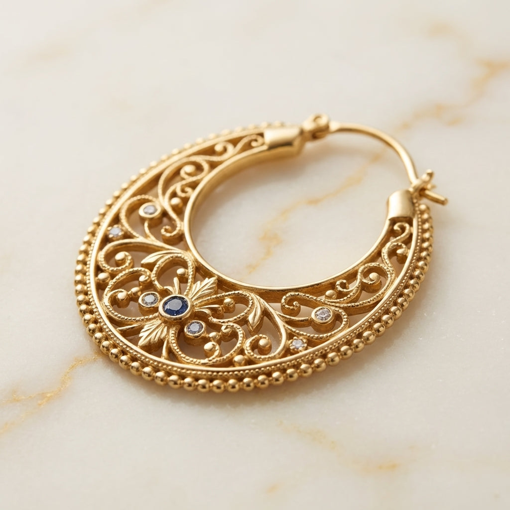 Vintage Hoop Earrings Set