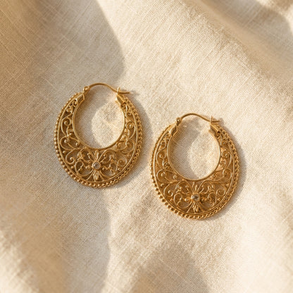 Vintage Hoop Earrings Set